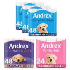 Andrex Toilet Rolls, Gentle Clean, Classic or Supreme Quilts x24,x48,x72 or x96
