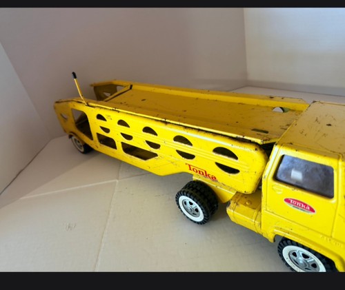 Vtg tonka yellow pressed - yellow, steel