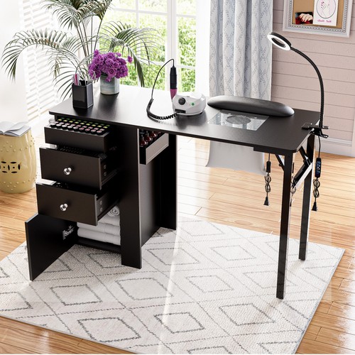 Foldable nail desk with - foldable,
