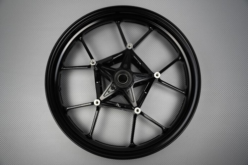 Black front wheel - front,