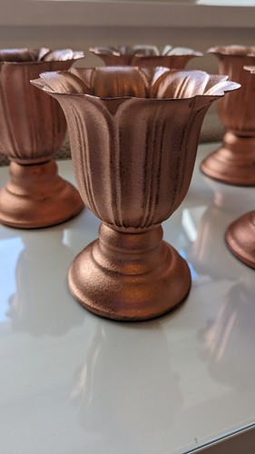 Rose gold urn vase fluted - rose,