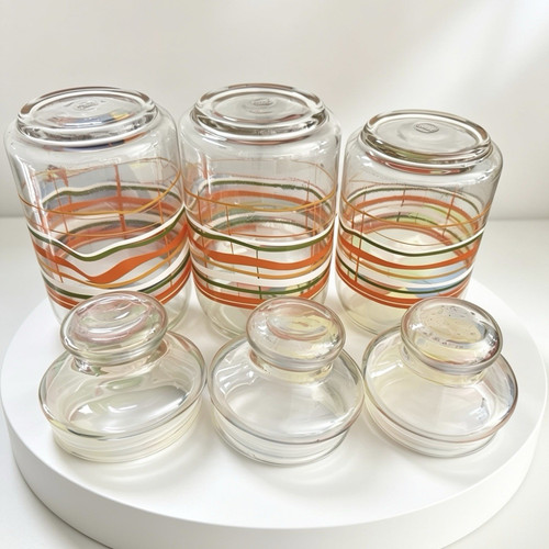 Set clear glass storage - 3,
