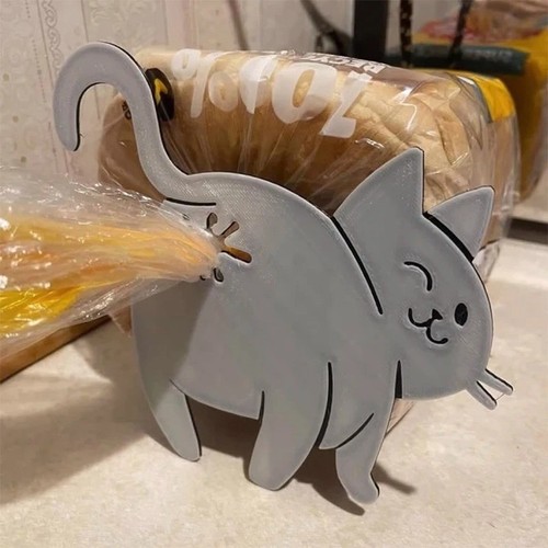 Bread bag clip cat - -,