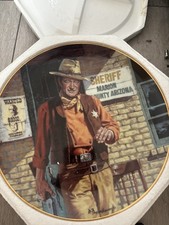 FRANKLIN MINT Plate John Wayne American Legend Limited Edition With Certificate