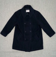 Windsmoor Cashmere Blend Pea Coat Women's UK 12 Black Double Breasted Button Up