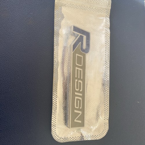 Design badge blue red - r,