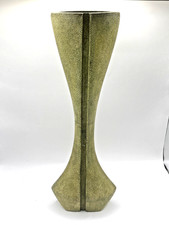vintage R & Y Augousti abstract shape Shagreen Vase - 13.75" high