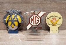 Job Lot of 3 x Vintage Grille Badges (AA, MG Car Club & Vauxhall Cresta Club)