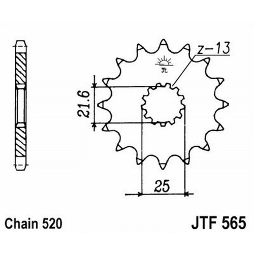 Sprocket 565 z18 - 565, 321
