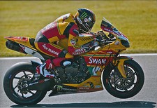 Tommy Hill Signed Autograph Superbikes 12x8 Photo + COA Swan Yamaha