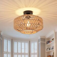 Bamboo Ceiling Lights Rattan Vintage Chandelier Lamp Bohemian Restaurnt Bar Cafe