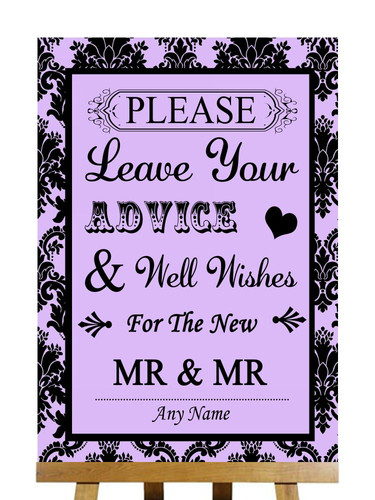Lilac black damask guest - black,