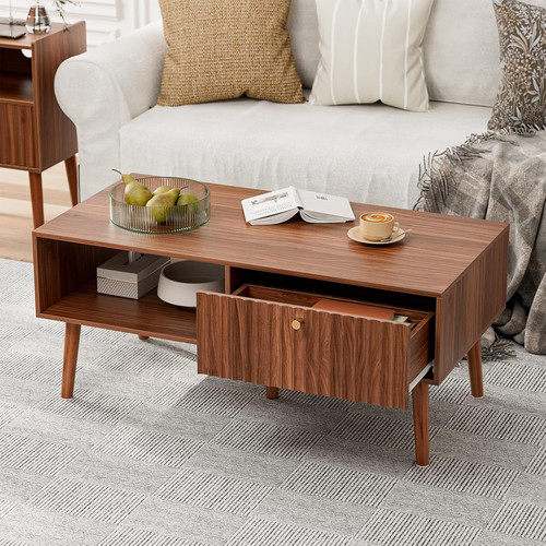 Mid century walnut coffee - mid,