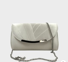 Ivory Satin Look Pleated