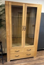 Oak display cabinet. 112cm