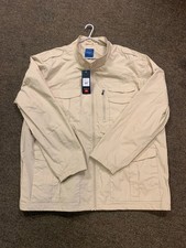 Cotton Traders Mens 4XL Almond Beige Utility Multi Pocket Jacket NEW WITH TAGS!