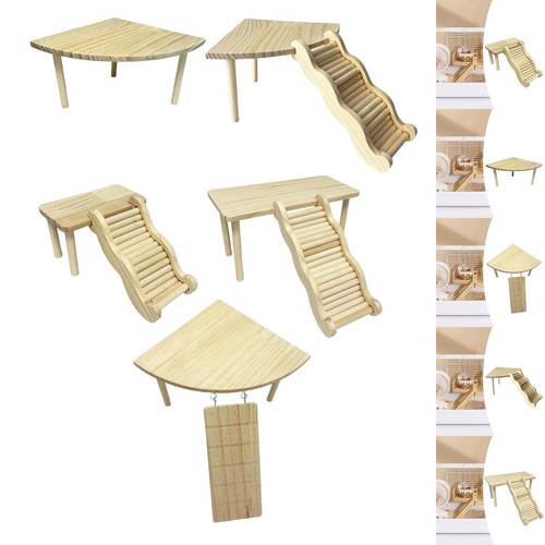 Hamster play wooden platform - play,