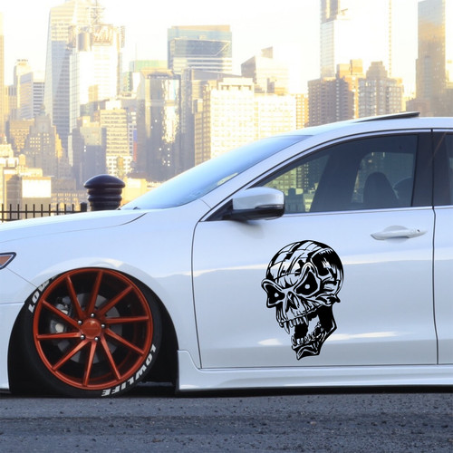 Skull decal car - door, bonnet