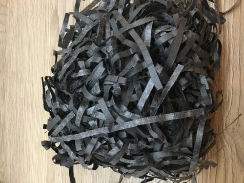 Black shredded paper various - black,