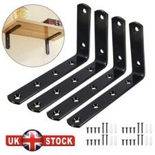 4X Heavy Duty Cast Iron Wall Mounted L Shaped Angle Shelf metal Bracket Support