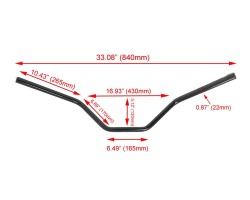 Motorbike handlebars 22mm - motorbike,