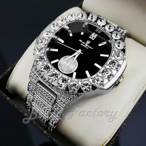 Men iced luxury black - iced, dial