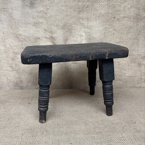 Antique oak stool welsh - stool,
