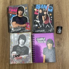 Disney Store Camp Rock Hard/b notepads x 4, metal charm & pencil sharpener, vgc