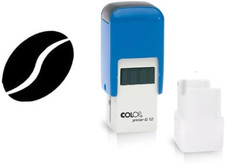 Coffee Bean Stamp - Loyalty Card Stamper, Self-Inking Black Ink, Approx. 11Mm 