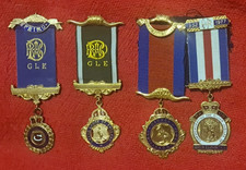 R.A.O.B. 4 x Buffalo Breast Jewels includes QEII Silver Jubilee 1952-1977