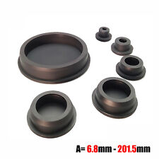 Round Silicone Rubber Seal Hole Plugs Black Blanking End Caps 6.8mm - 201.5mm
