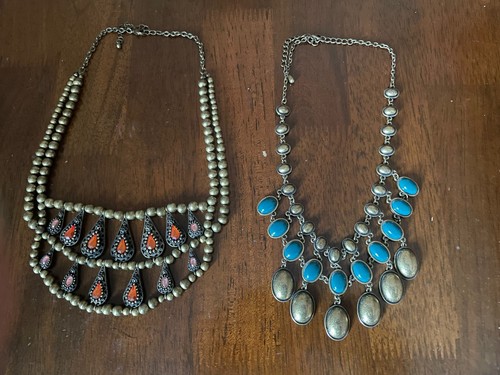 Turquoise amber gold tone - &,
