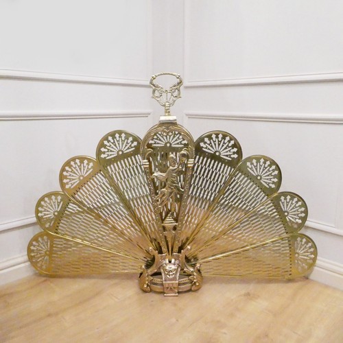 Antique peacock brass fire - antique,