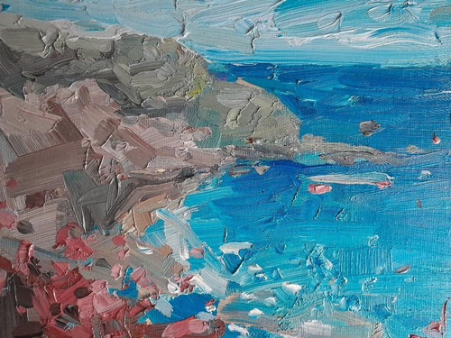 Seascape oil painting coastal - seascape, "coastal