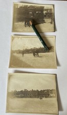 3x Antique real Victorian photo Dorchester cattle market /railway station dorset