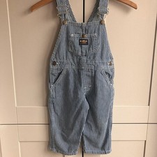 Vintage Oshkosh Bgosh hickory blue stripe denim dungaree overalls