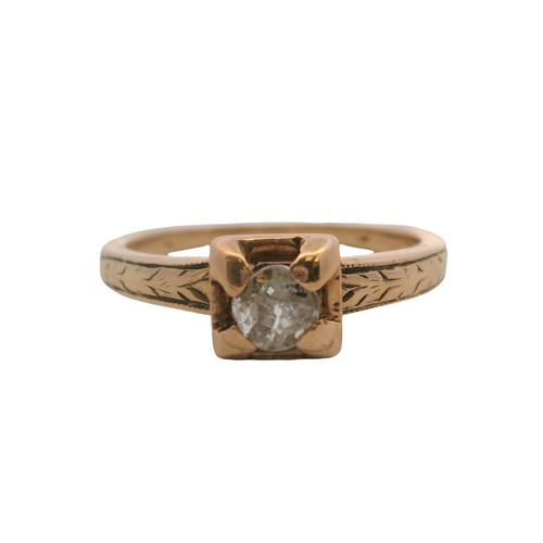 Antique 1880s 14kt - rose, gold