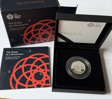 2019 - Sterling Silver Proof 50p coin - 50th celebration of the 50p - Royal Mint