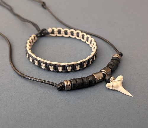 Real sharks teeth - , necklace