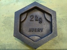 Vintage 2kg Cast Iron Weight by Avery