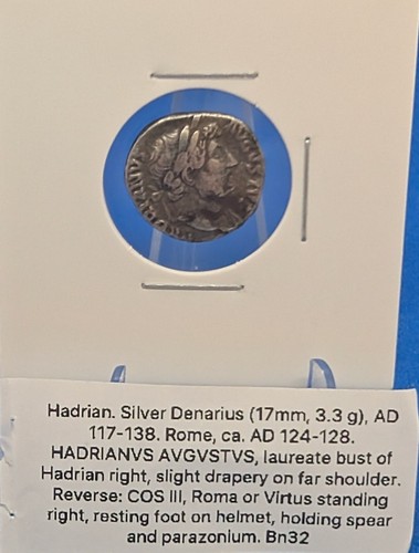 Hadrian silver denarius - hadrian, ad