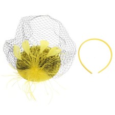 1Pc 20s Vintage Pillbox Hat Hairband Cocktail Tea Party Headwear with Veil