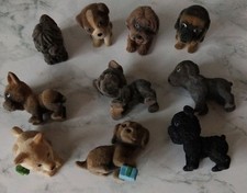 Vintage Puppy In My Pocket Bundle x10 Small Dog Figures Pets Collectible Flocked