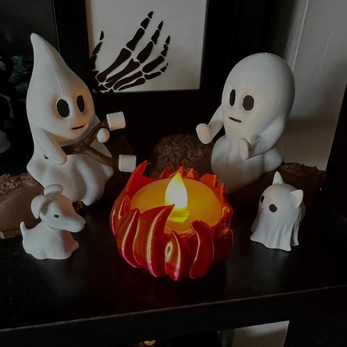 Set halloween ghost campfire - set,
