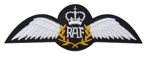Raf pilot wings iron sew - raf,