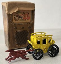 Benbros TV Series Yellow Kansas Stage Coach Carriage & 4 Horses Model Boxed