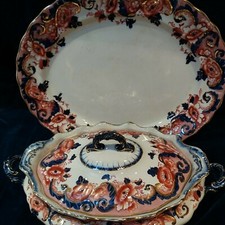 Middleport Pottery Burleigh Ware Victorian Vegetable Tureen & Serving Platter