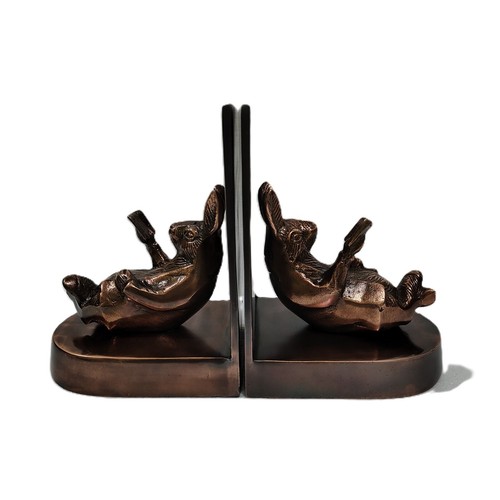 Metal rabbit bookend - bookend, top