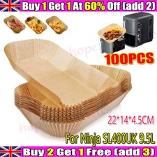 100X Disposable Paper Liners Baking Tray Non-Stick For NINJA Air Fryer SL400UK