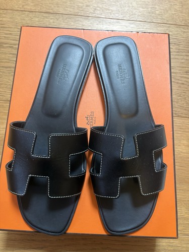 Hermes oran sandal noir - sandal,